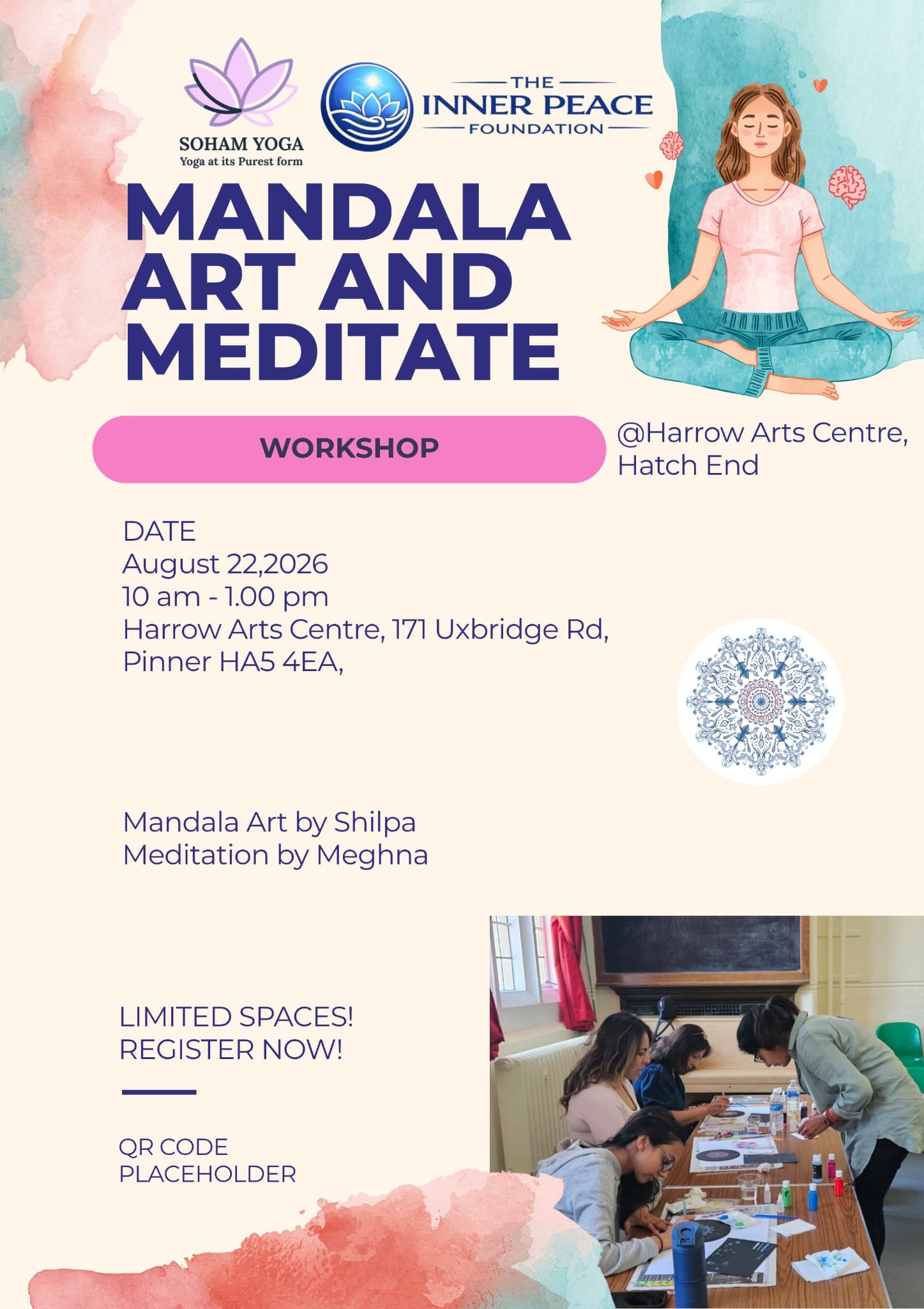 Mandala art and meditation workshop details